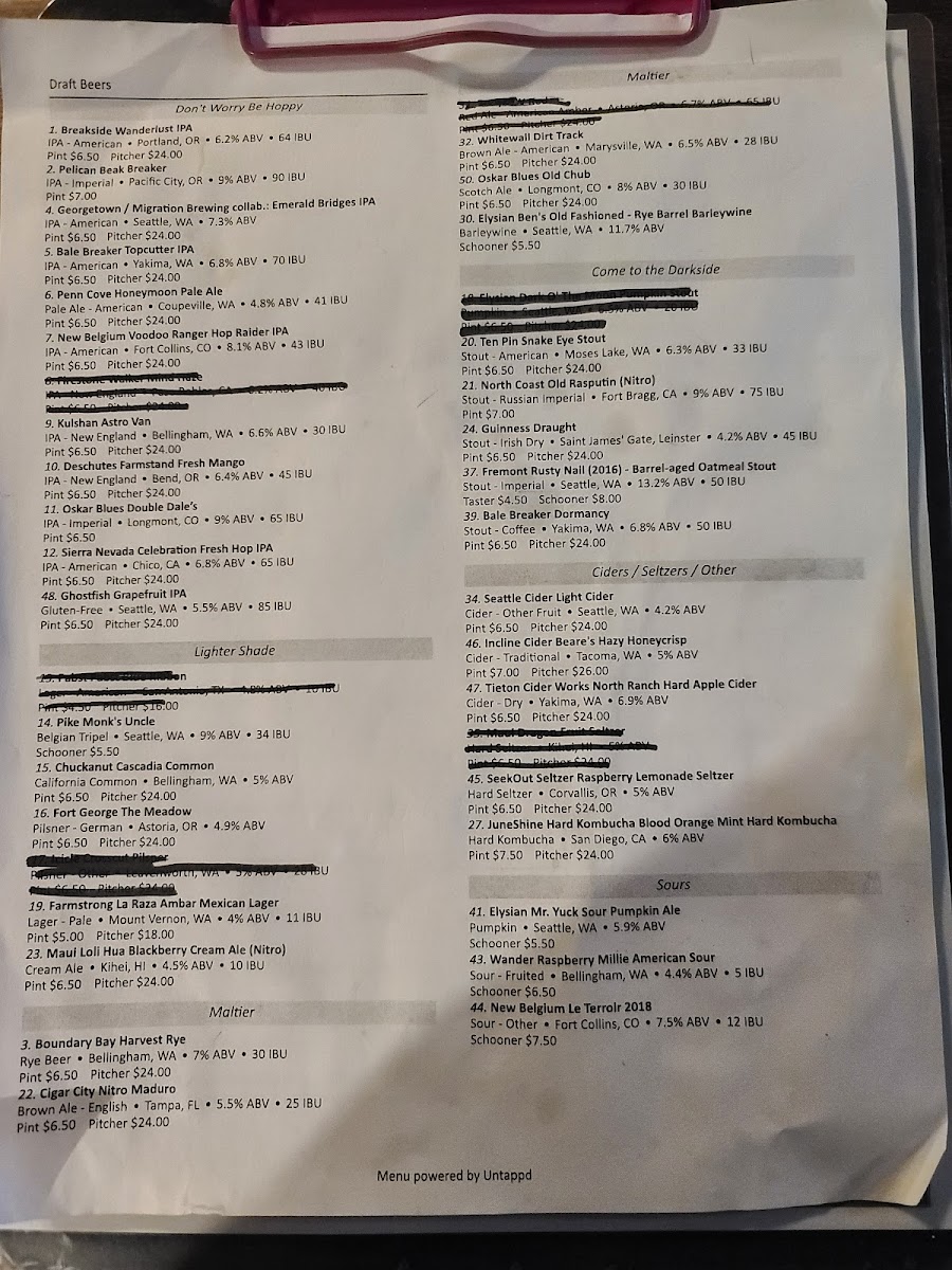 Menu Mckay's Taphouse-1
