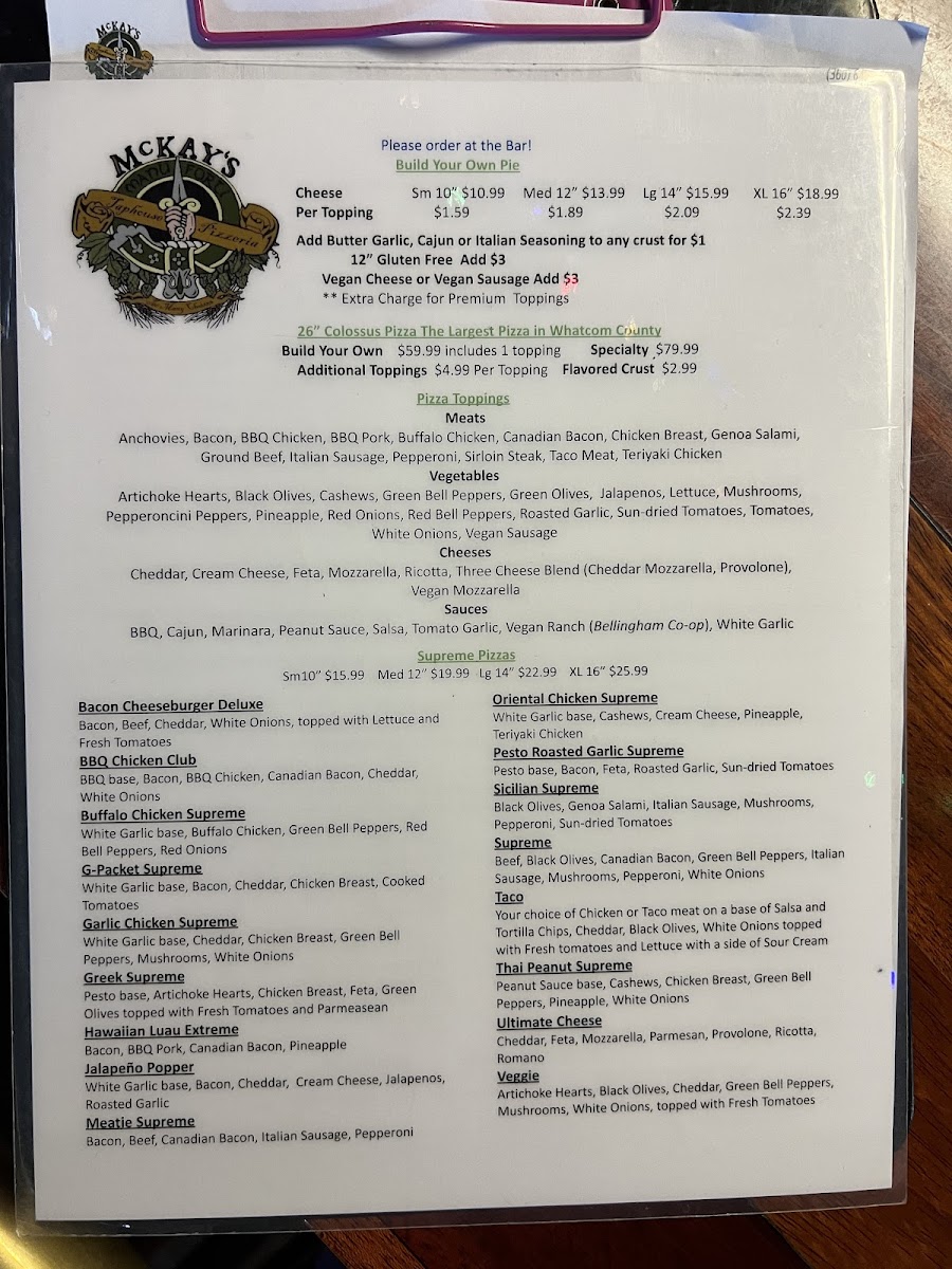 Menu Mckay's Taphouse-8