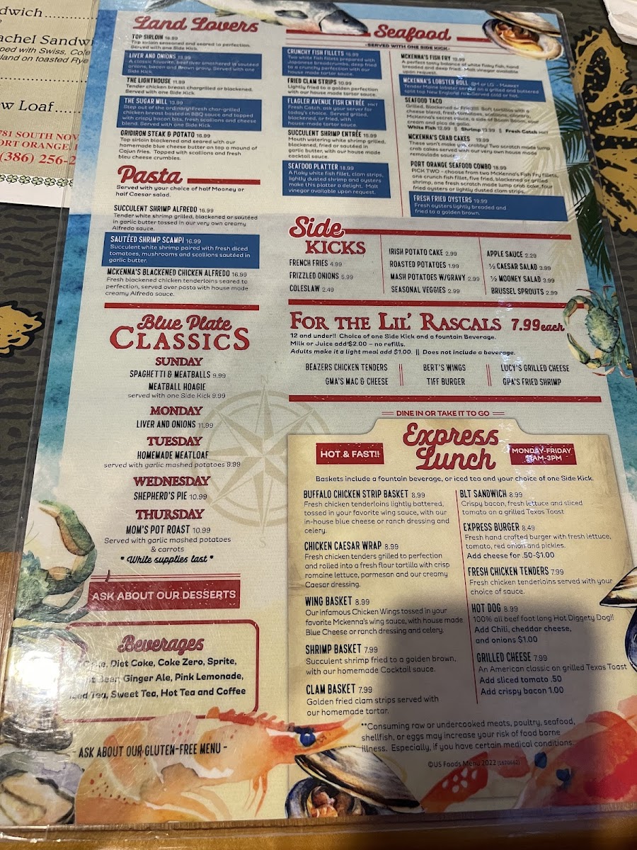 Menu Mckenna's Place-Port Orange-10