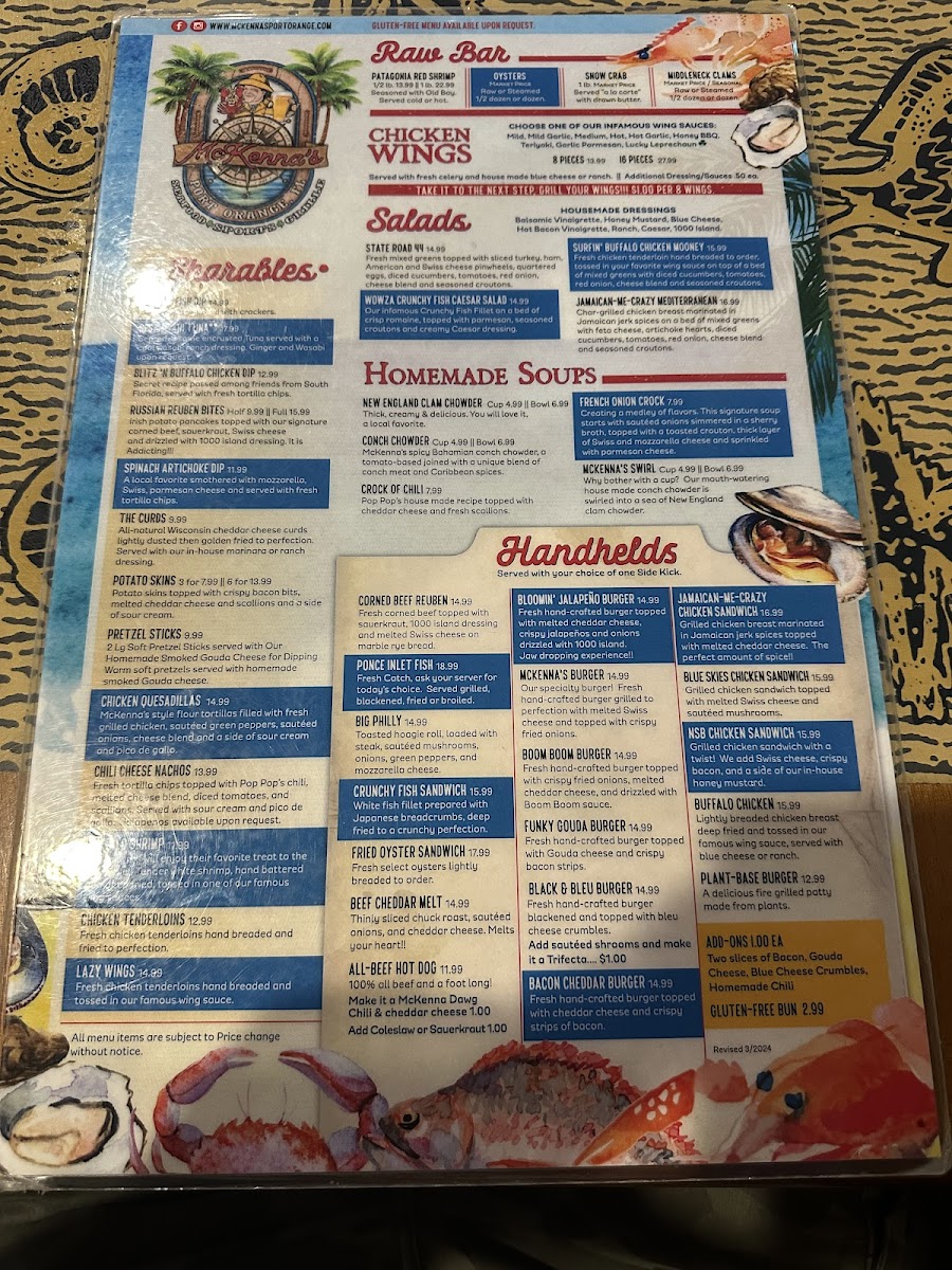 Menu Mckenna's Place-Port Orange-2