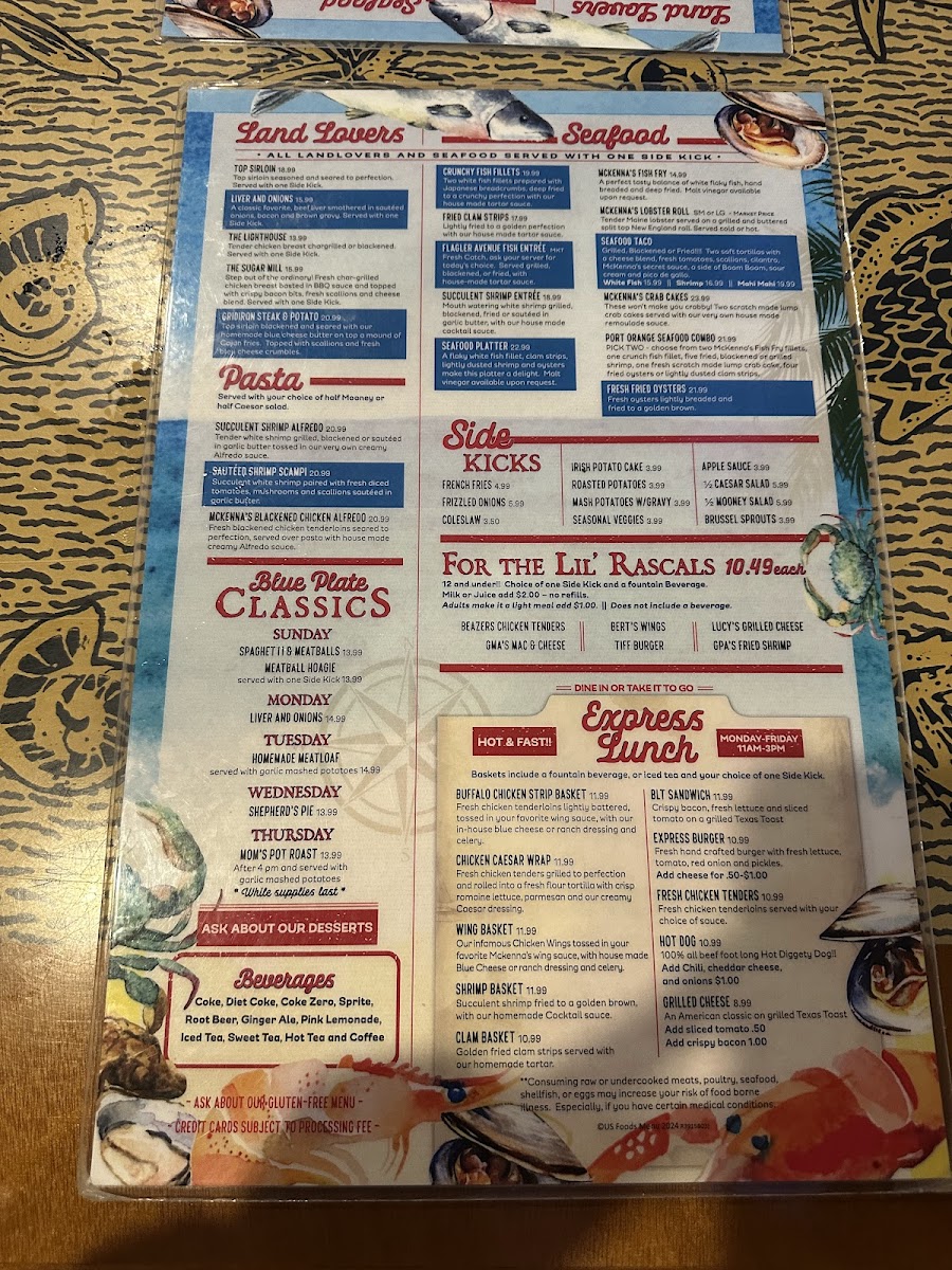 Menu Mckenna's Place-Port Orange-3