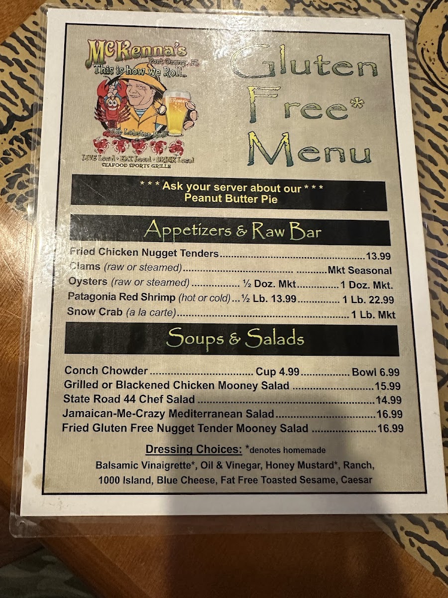 Menu Mckenna's Place-Port Orange-5