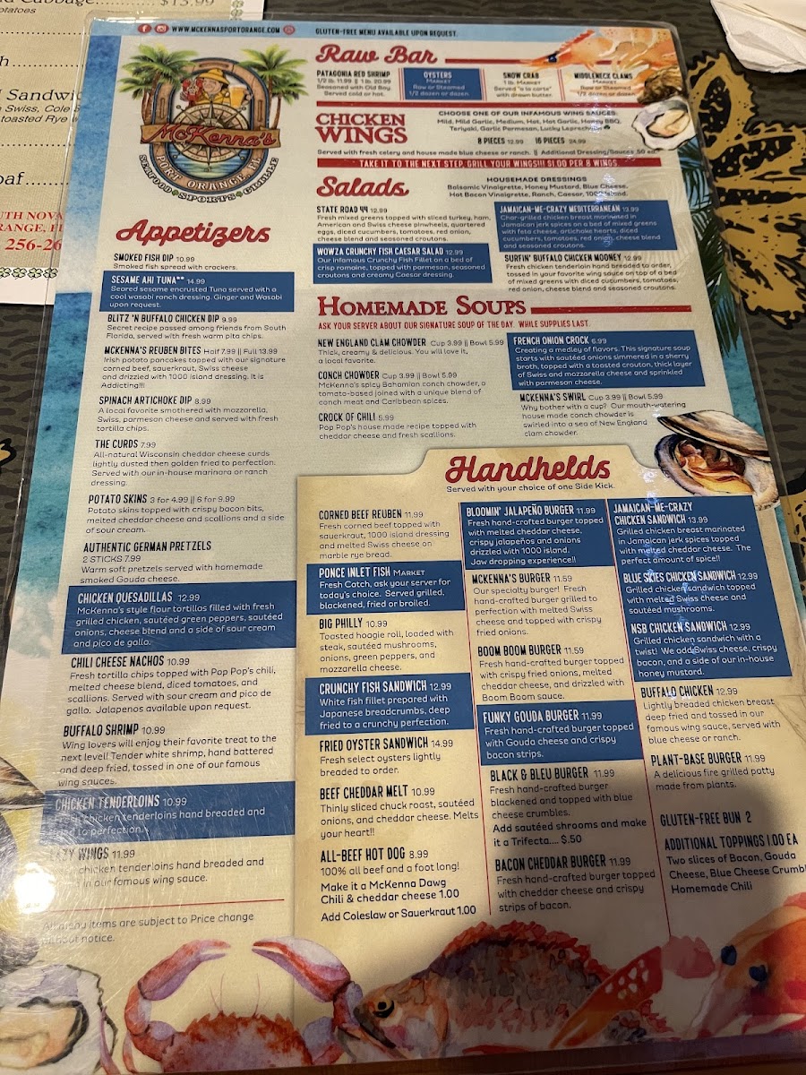Menu Mckenna's Place-Port Orange-9