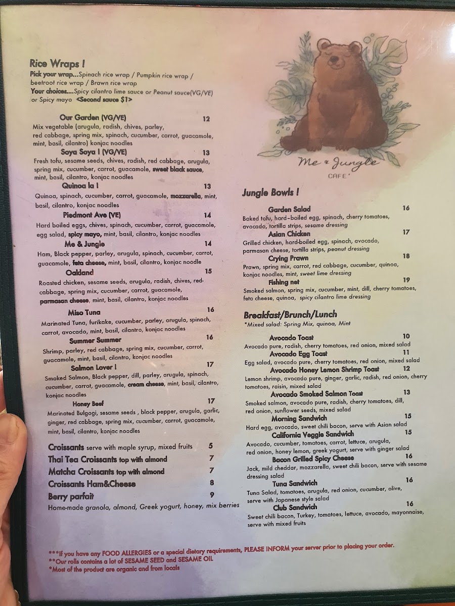 Menu Me And Jungle Cafe-1