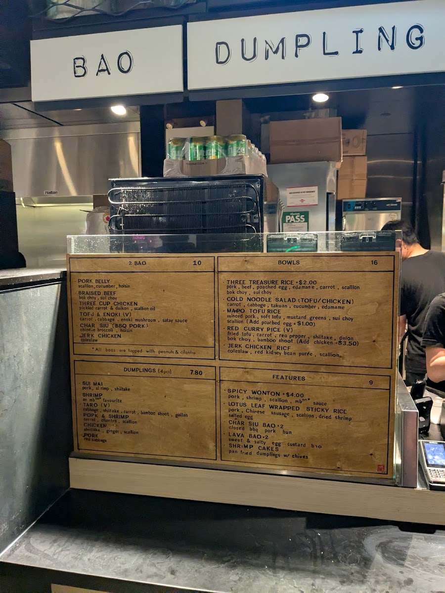 Menu Mean Bao - Union Station-10