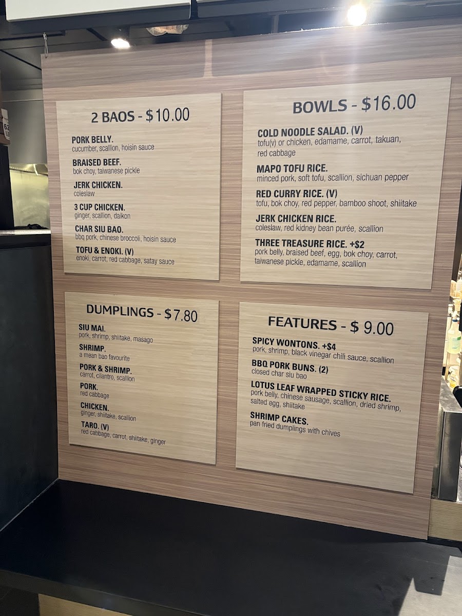 Menu Mean Bao - Union Station-2