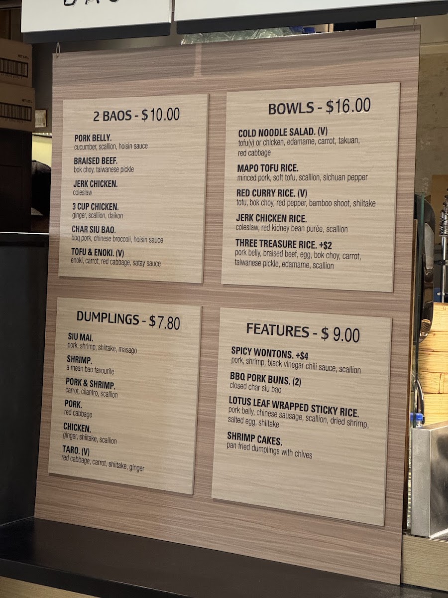 Menu Mean Bao - Union Station-4