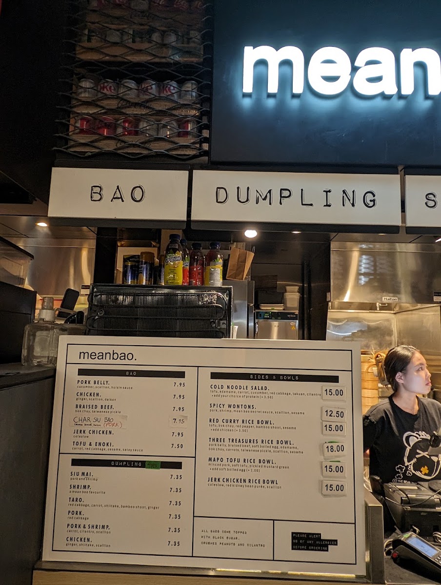 Menu Mean Bao - Union Station-8