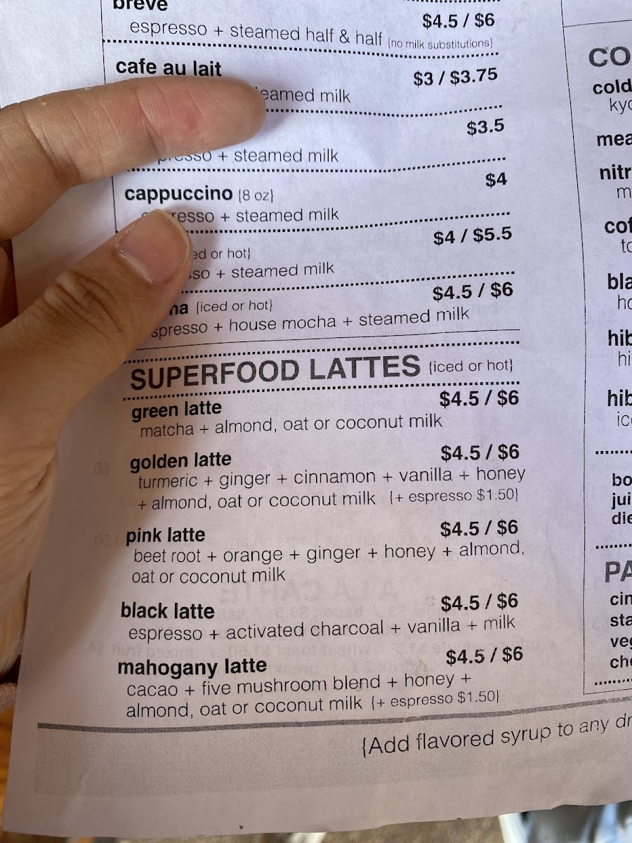 Menu Mean Mug Coffeehouse Southside-4