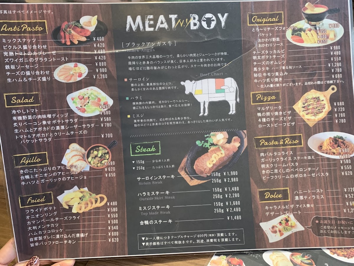 Menu Meat Boy New York Meieki-7