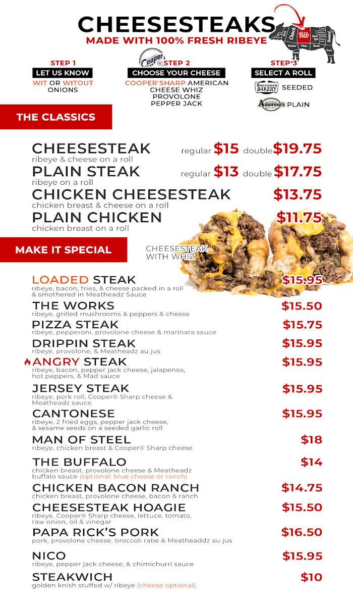 Menu Meatheadz Cheesesteaks-1