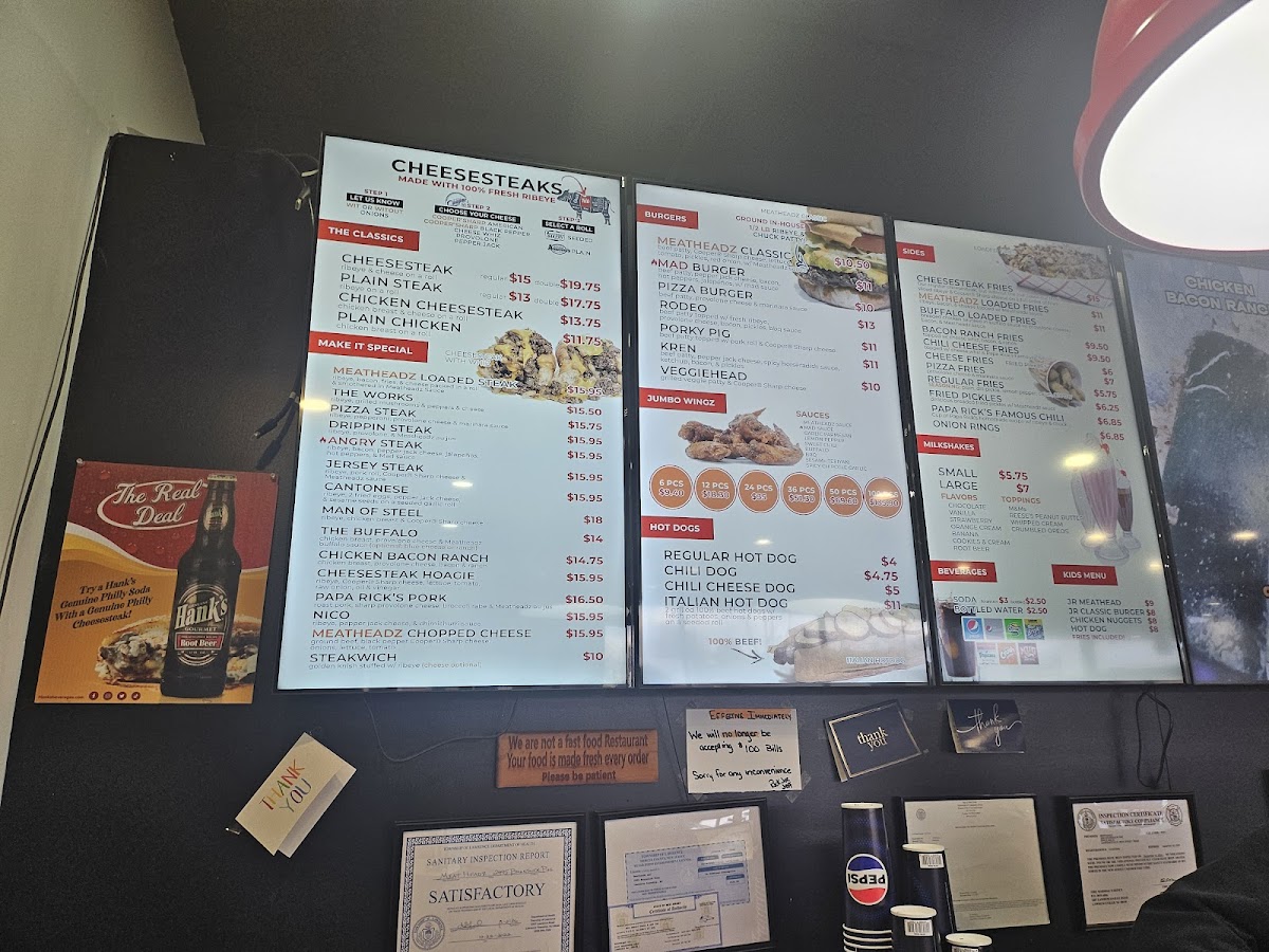 Menu Meatheadz Cheesesteaks-5