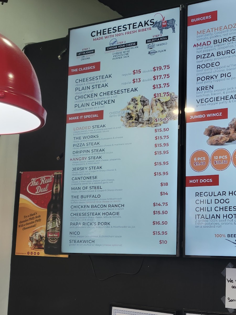 Menu Meatheadz Cheesesteaks-8