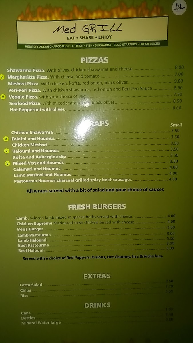 Menu Med Grill @ St Albans-2