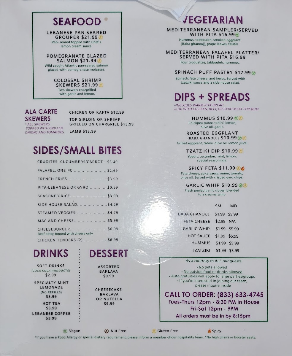 Menu Mediterranean Fresh Grill-1
