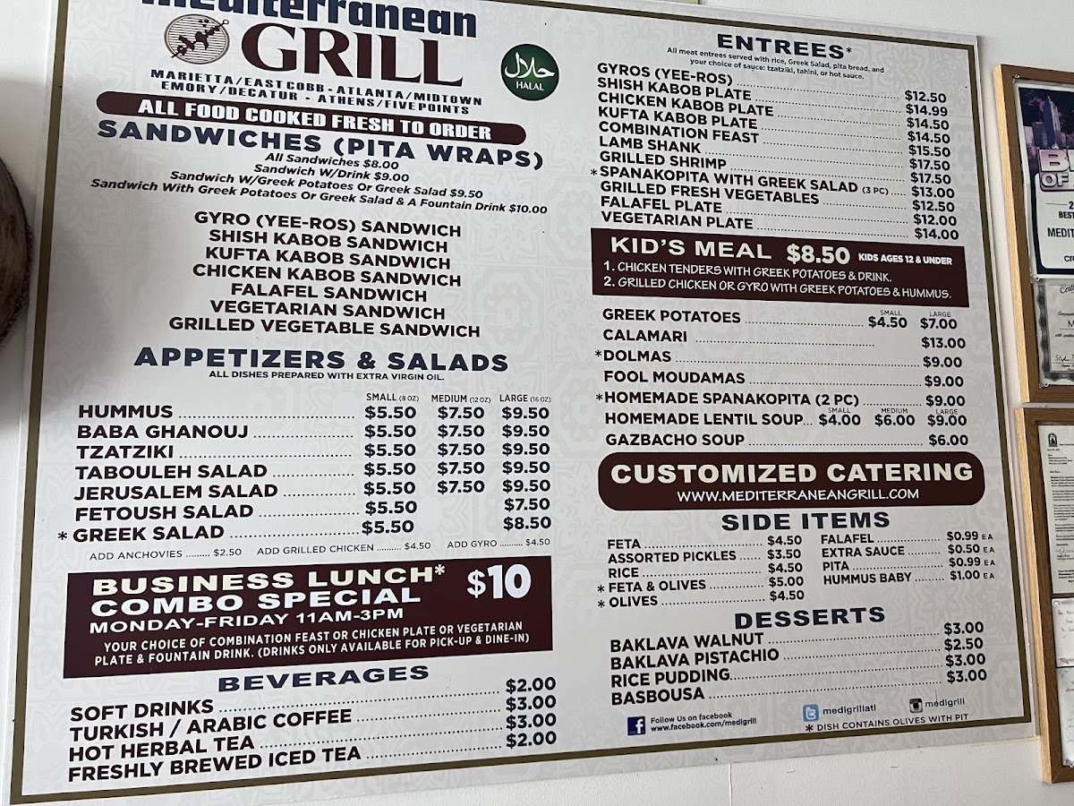 Menu Mediterranean Grill-2