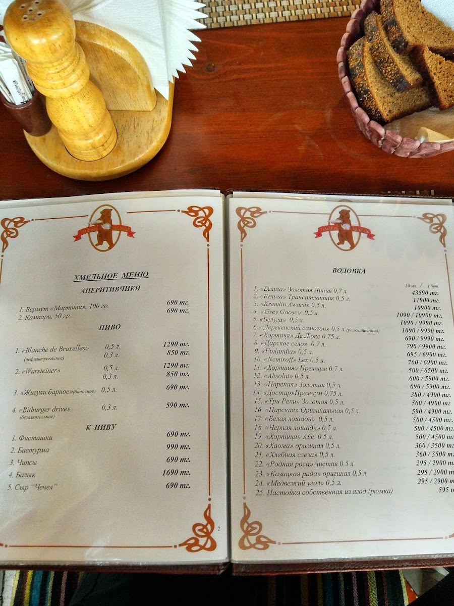 Menu Medved-8