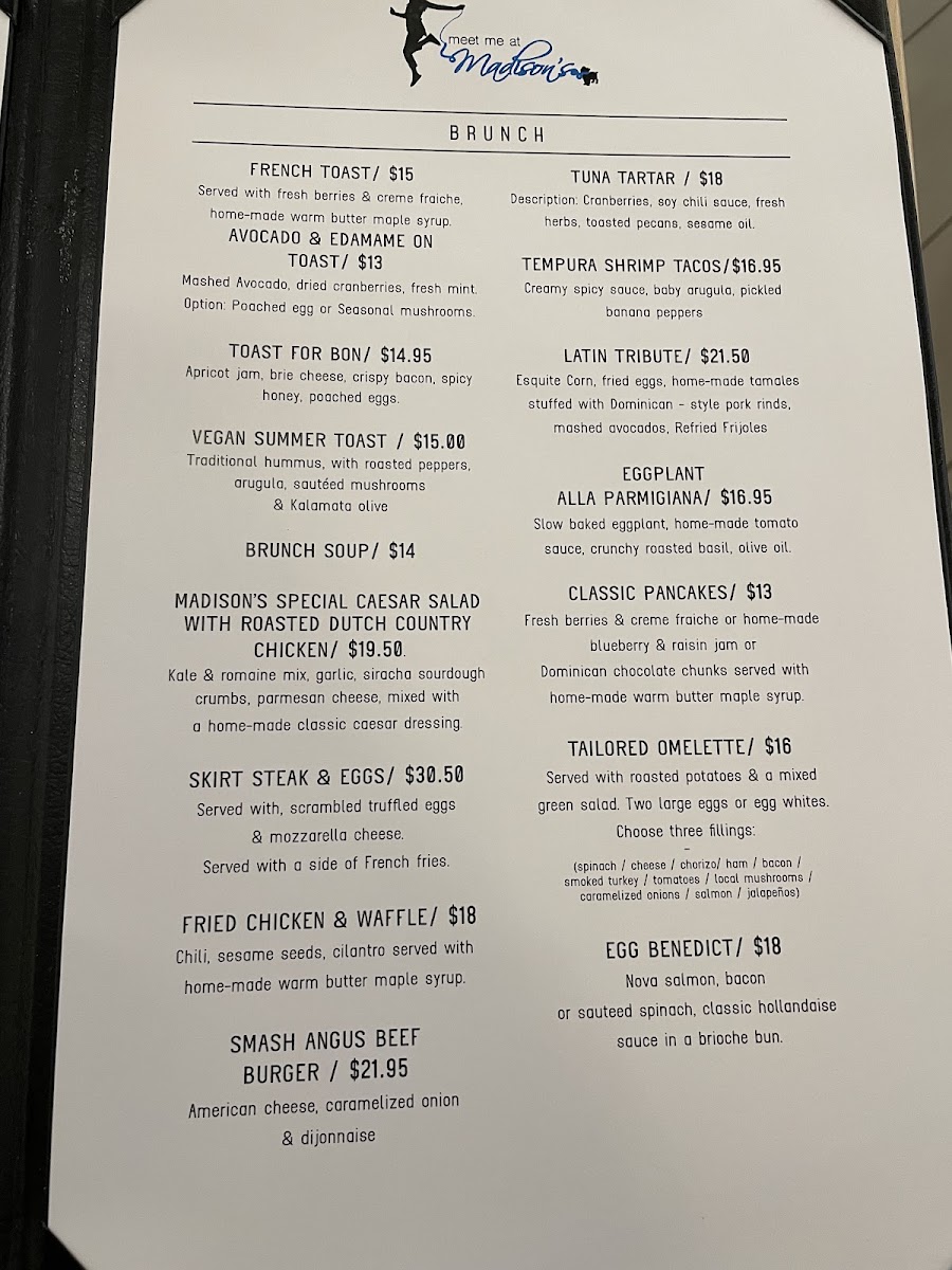 Menu Meet Me At Madison's-4