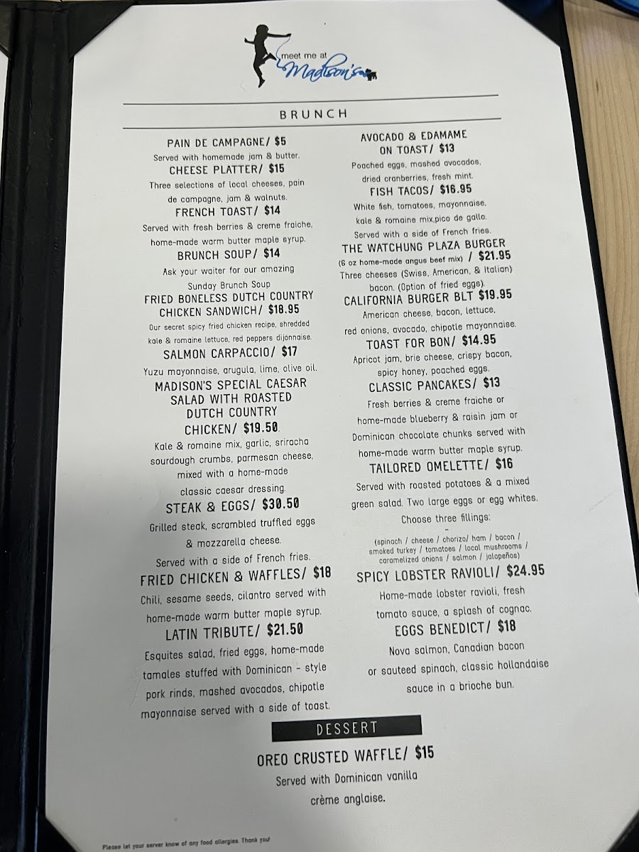Menu Meet Me At Madison's-8