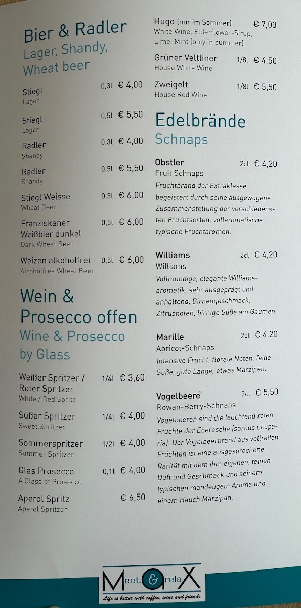 Menu Meet&relax M.a.x-3