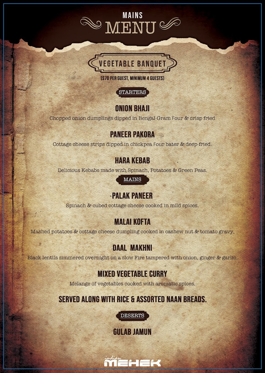 Menu Mehek Indian Restaurant & Bar-2