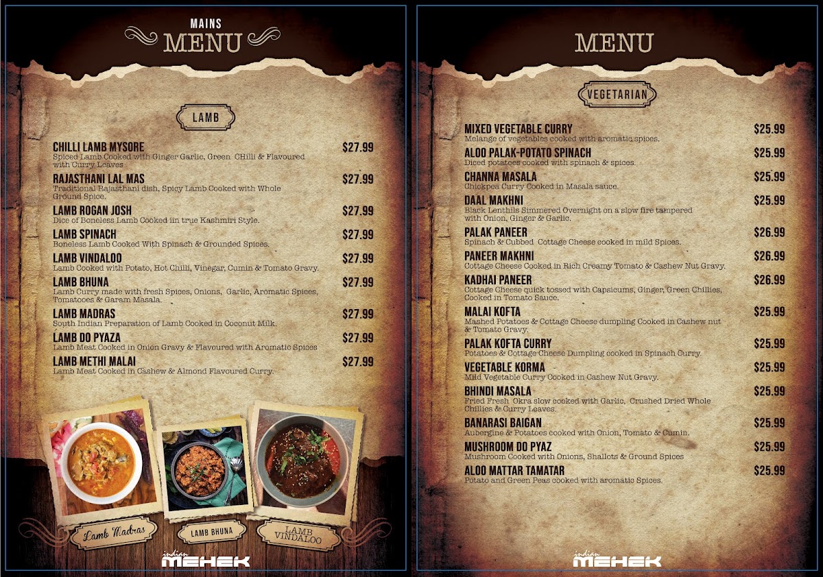 Menu Mehek Indian Restaurant & Bar-4