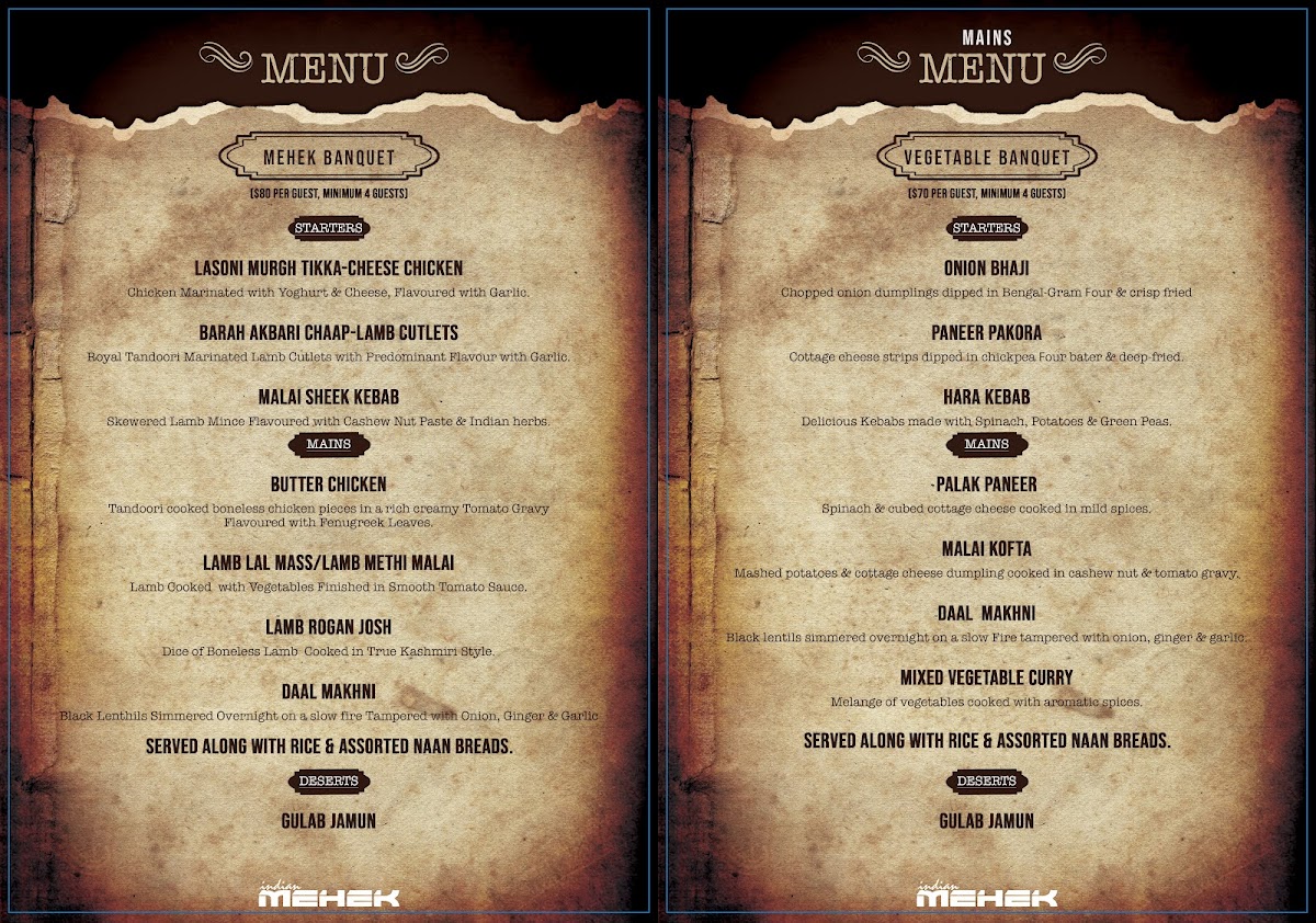 Menu Mehek Indian Restaurant & Bar-6