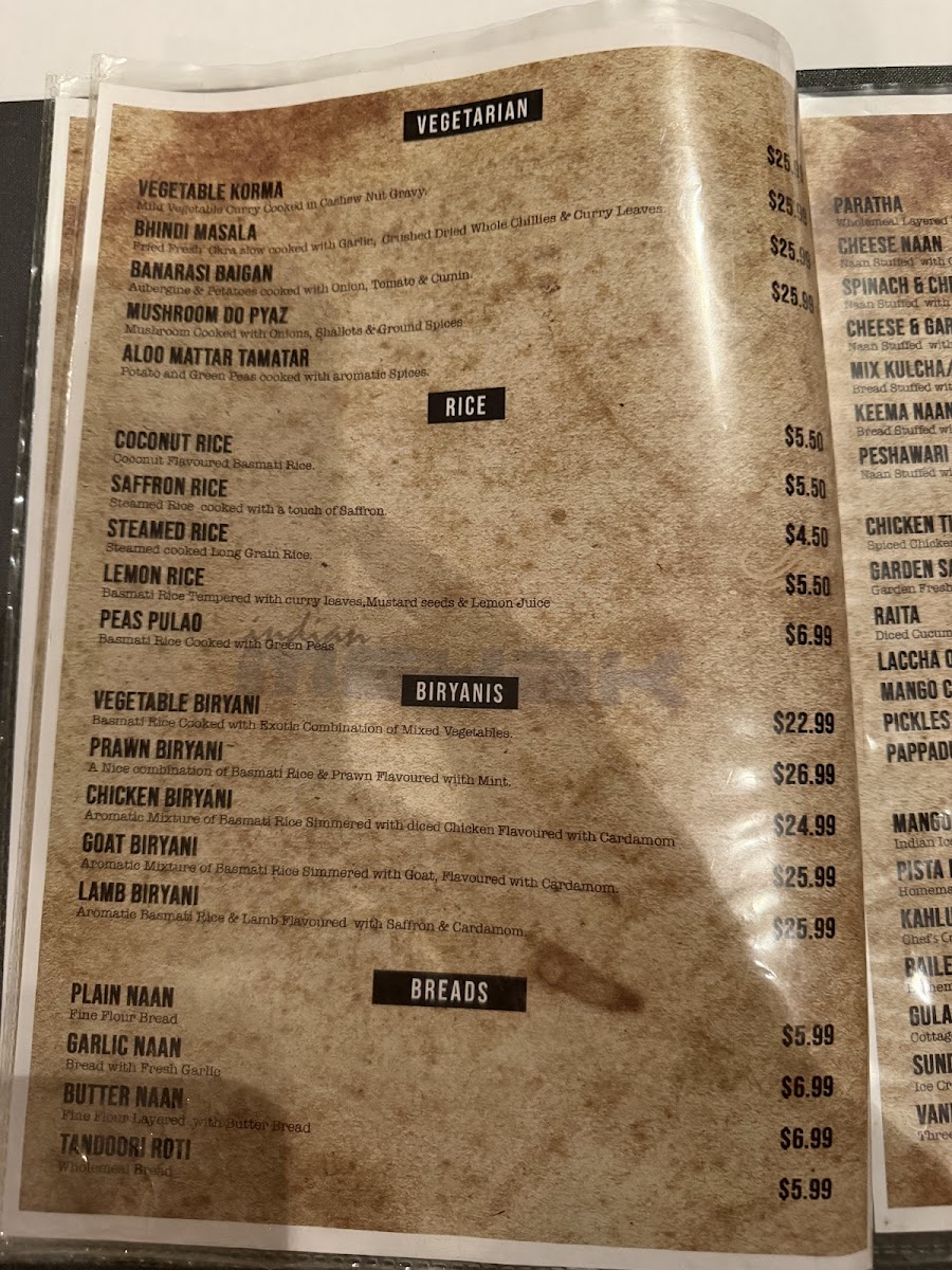 Menu Mehek Indian Restaurant & Bar-7