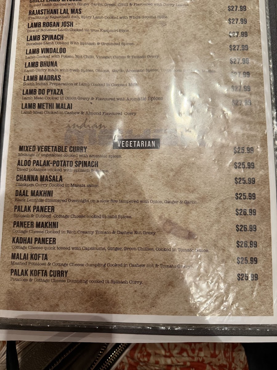 Menu Mehek Indian Restaurant & Bar-8