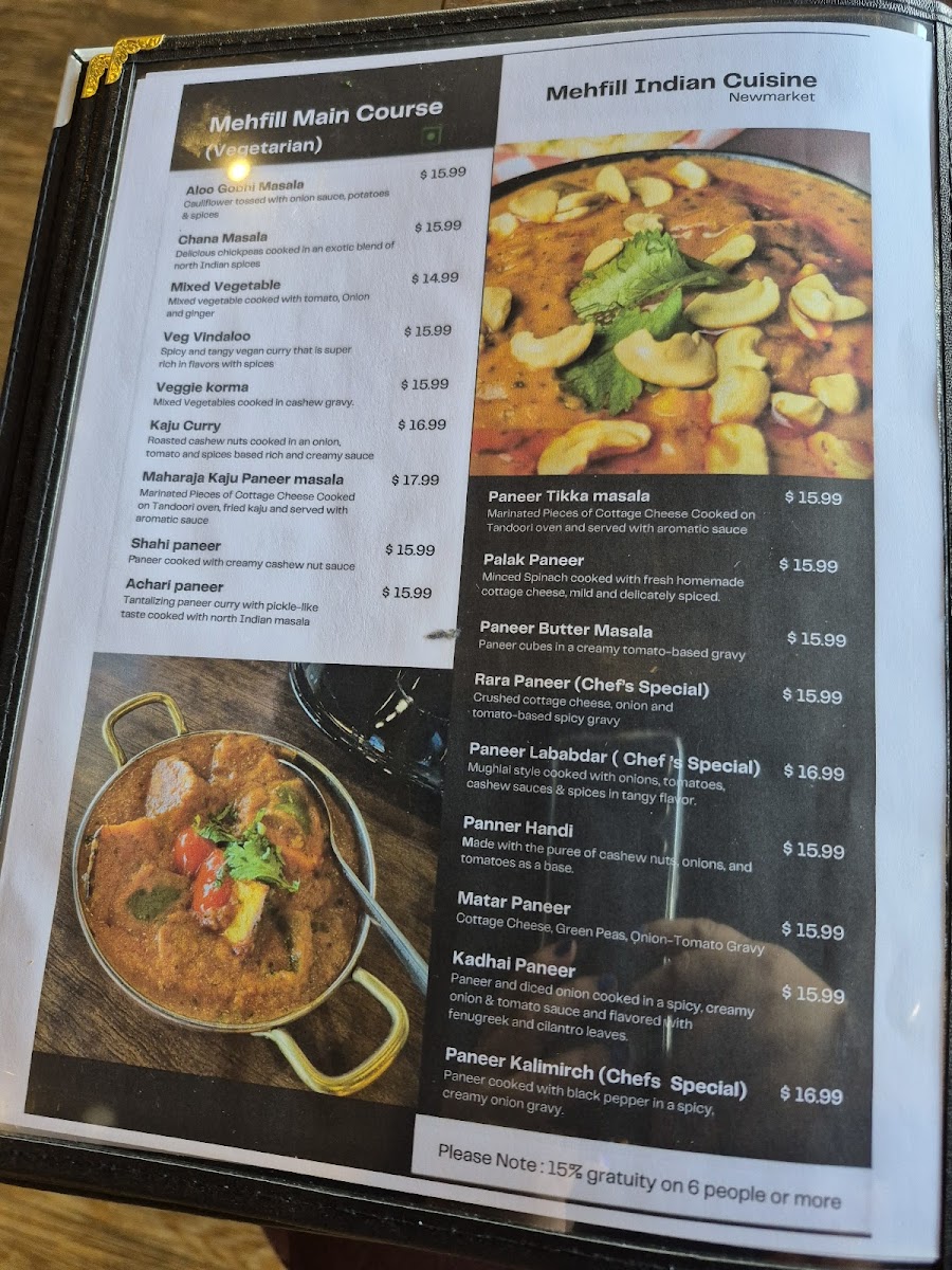 Menu Mehfill Indian Cuisine- (Newmarket)-3