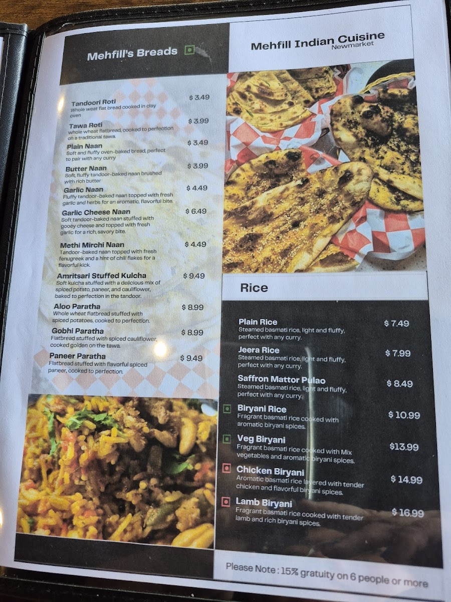 Menu Mehfill Indian Cuisine- (Newmarket)-4