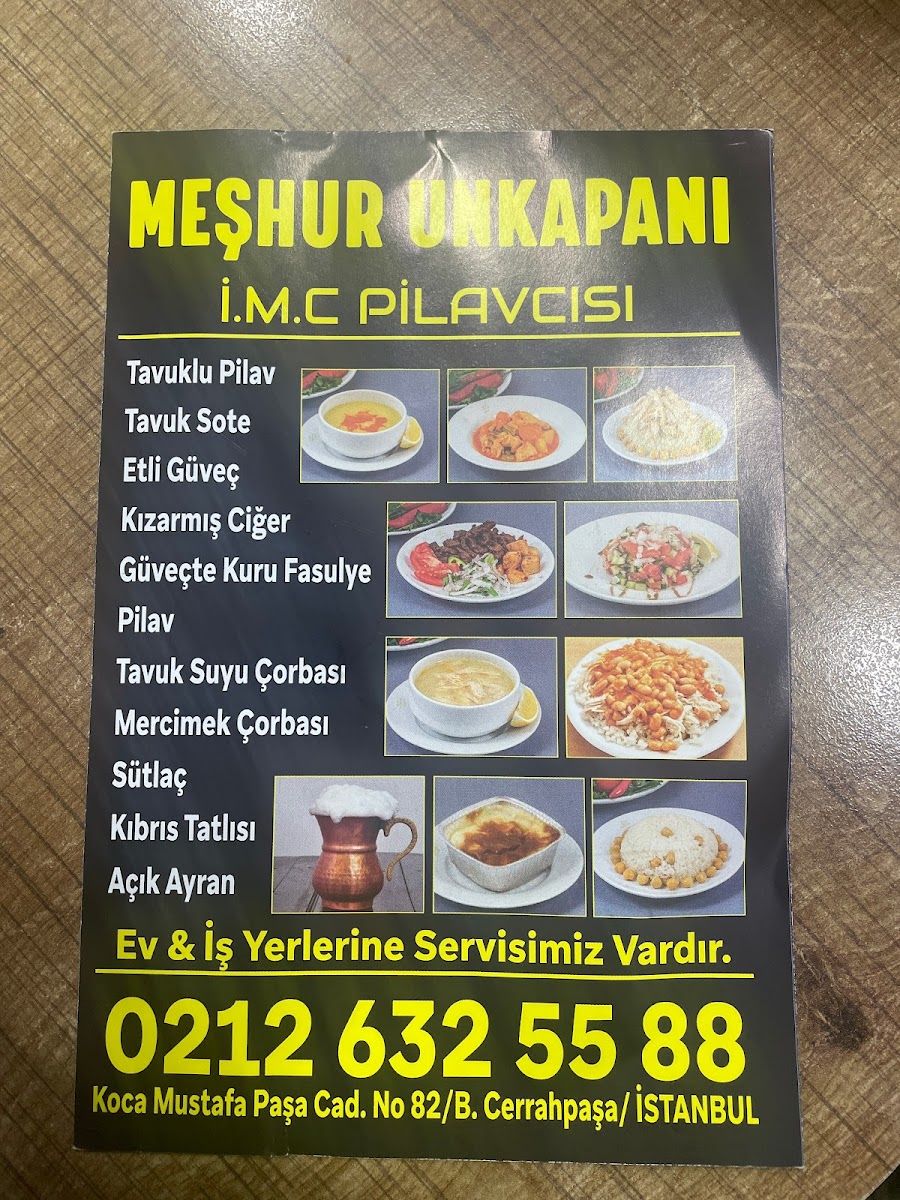 Menu Meşhur Unkapanı Pilavcısı-4