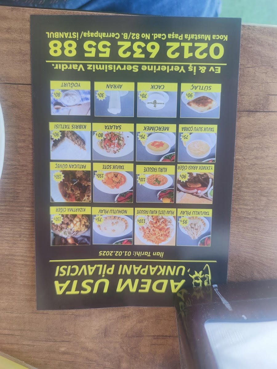 Menu Meşhur Unkapanı Pilavcısı-5