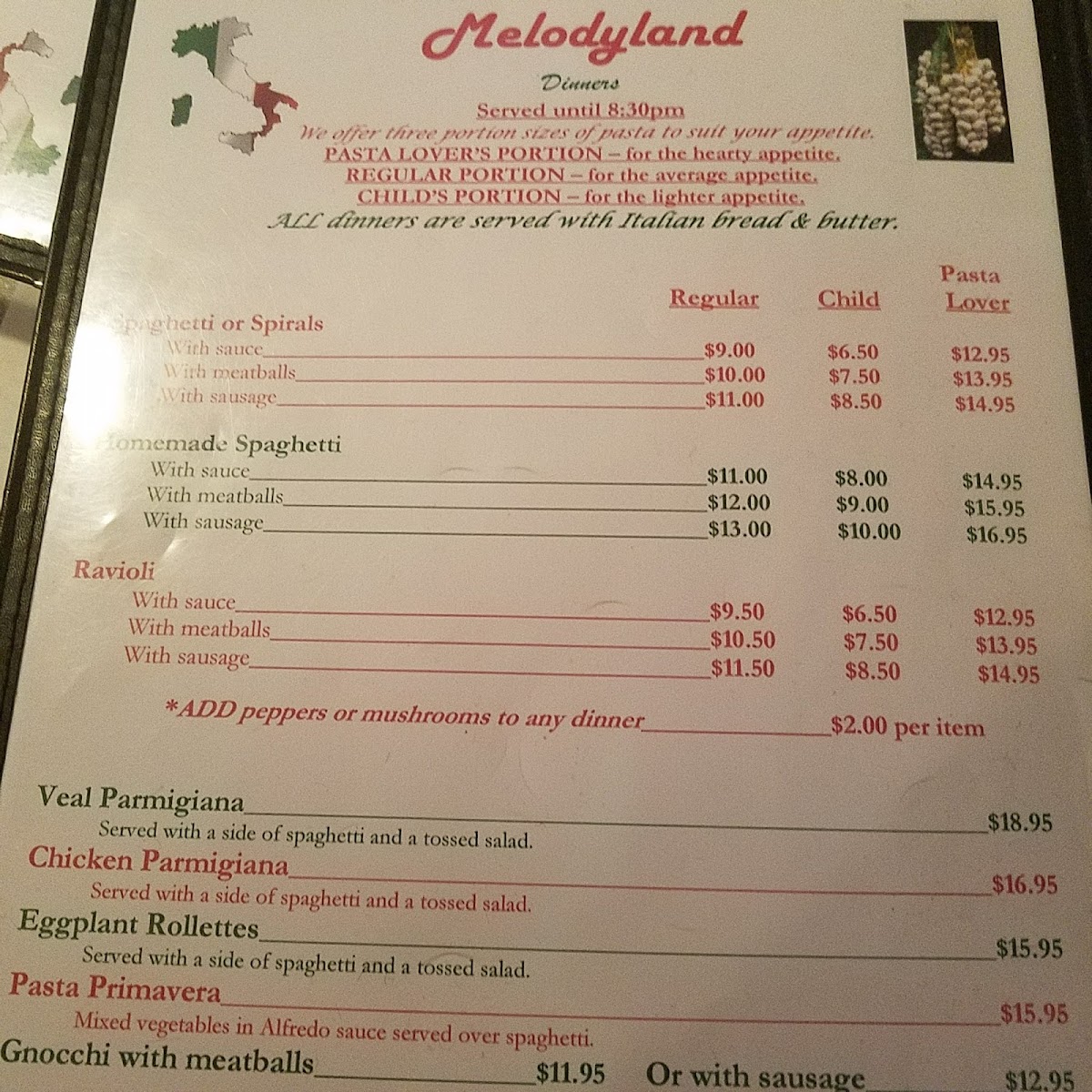Menu Melodyland-1