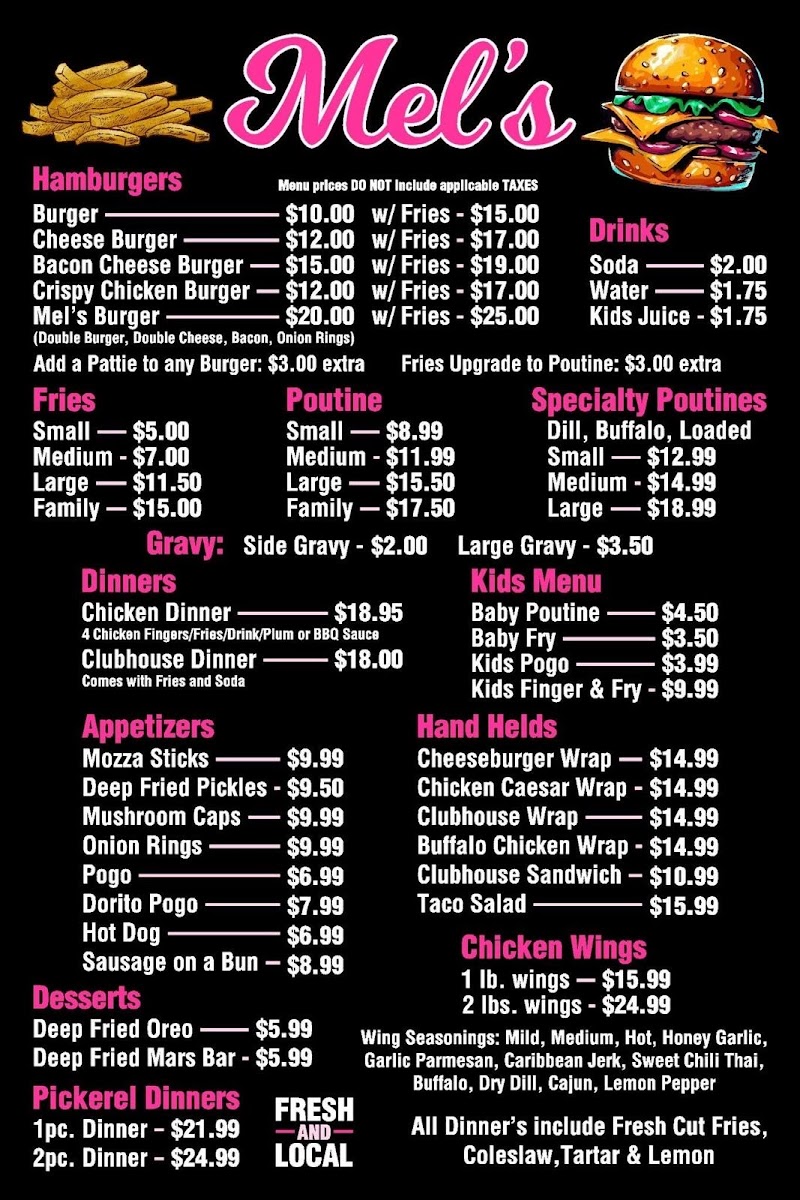 Menu Mel’S Food Truck-1