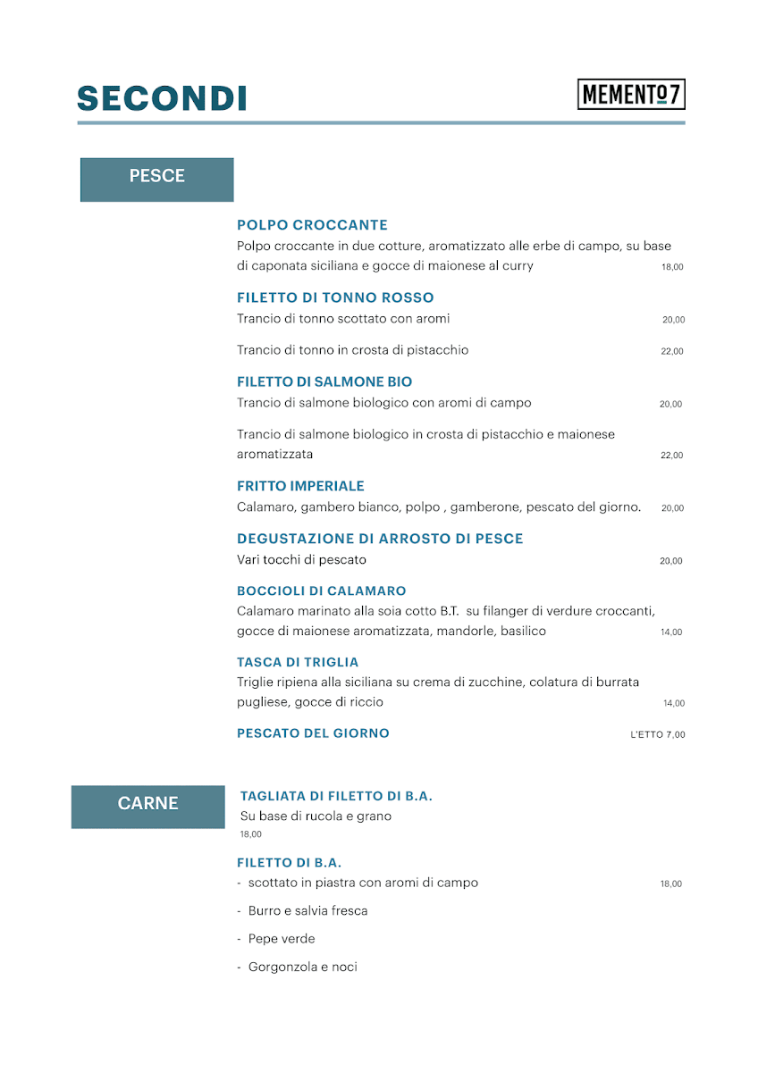 Menu Memento7-6