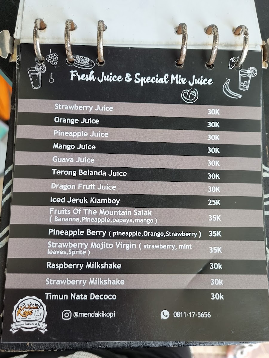 Menu Mendaki Kopi Cafe-3