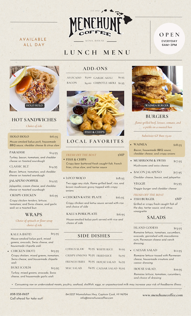 Menu Menehune Coffee Company-1