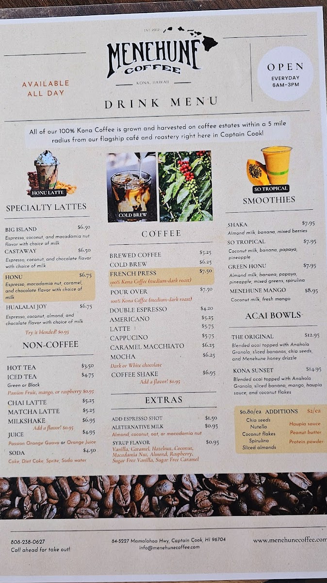 Menu Menehune Coffee Company-7