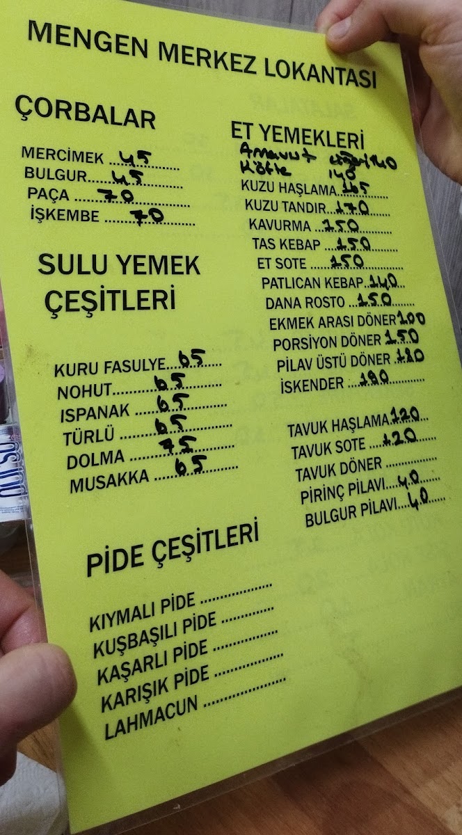 Menu Mengen Merkez Lokantası-1