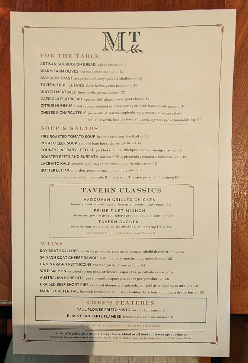 Menu Menlo Tavern-3