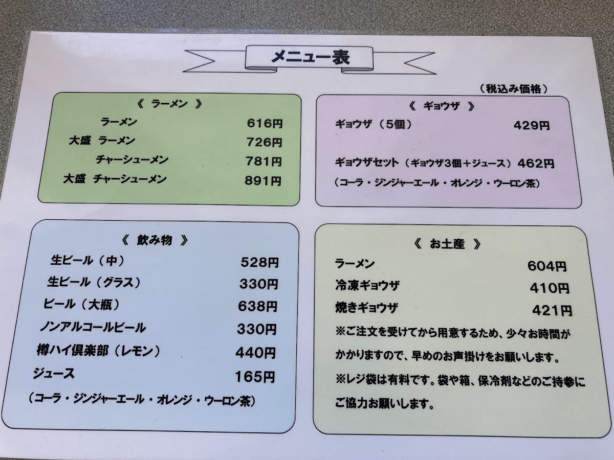 Menu Mentatsu-3