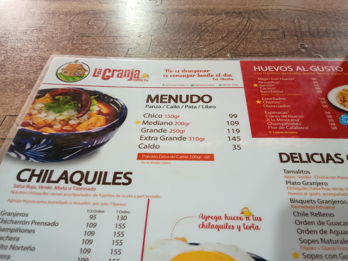 Menu Menudo La Granja | Desayunos Mexicanos-7