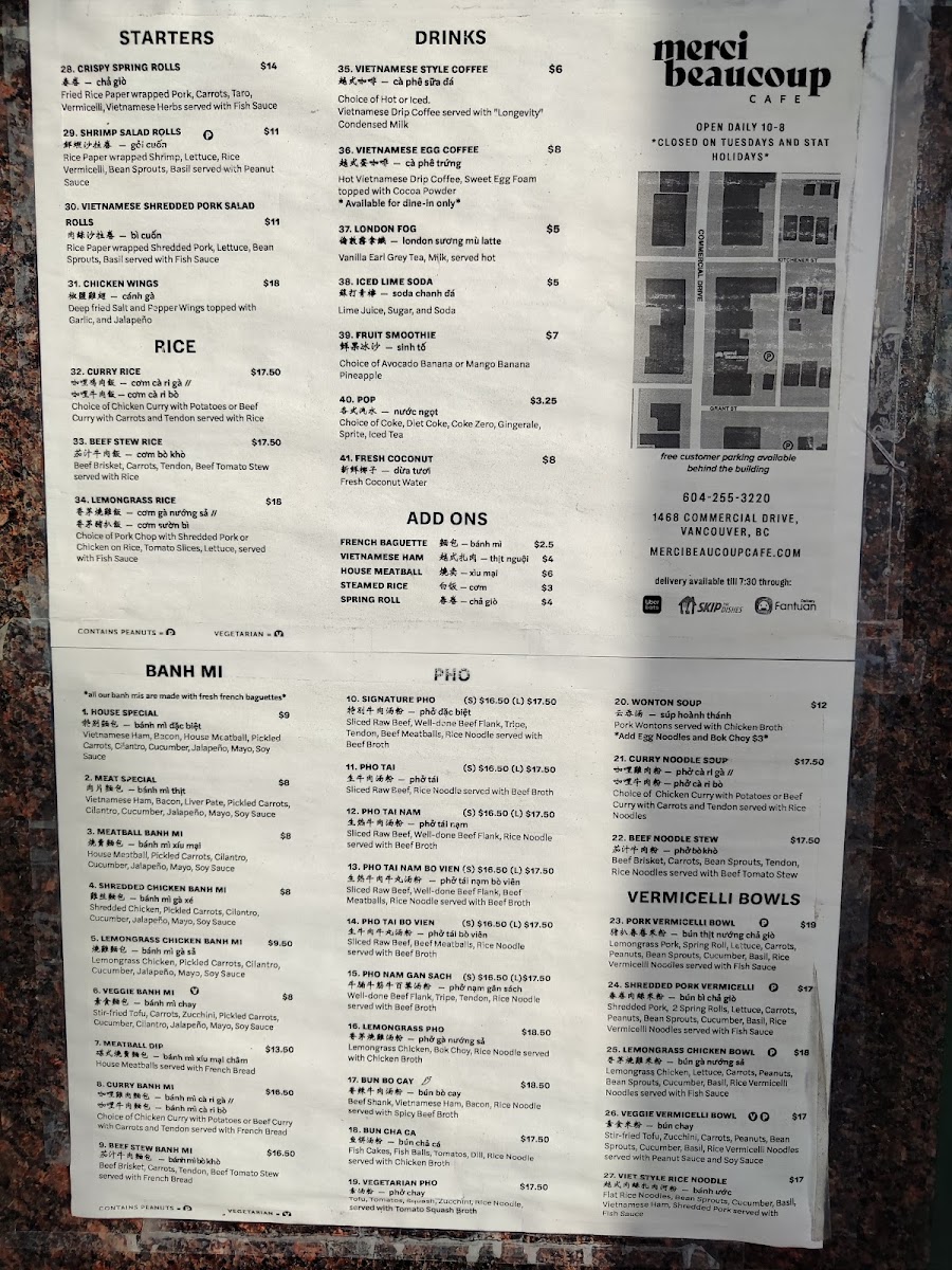 Menu Merci Beaucoup Cafe-5