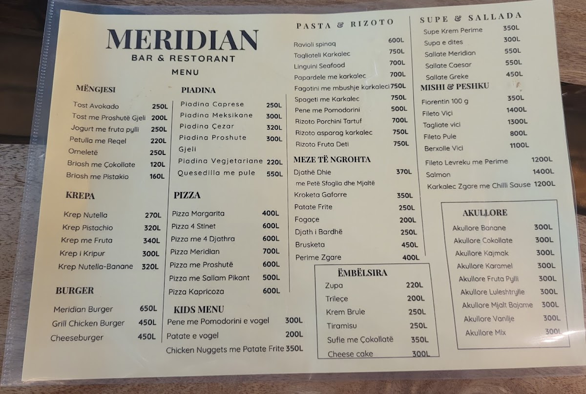Menu Meridian Bar Restorant-1