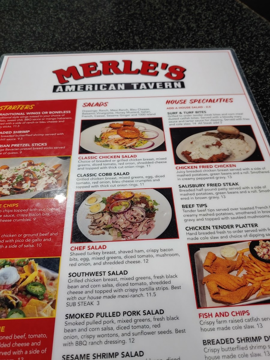 Menu Merle's American Tavern-10