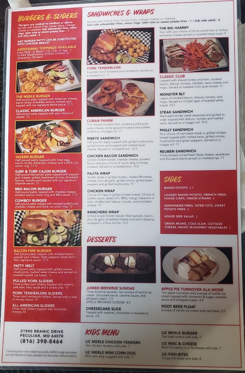 Menu Merle's American Tavern-3
