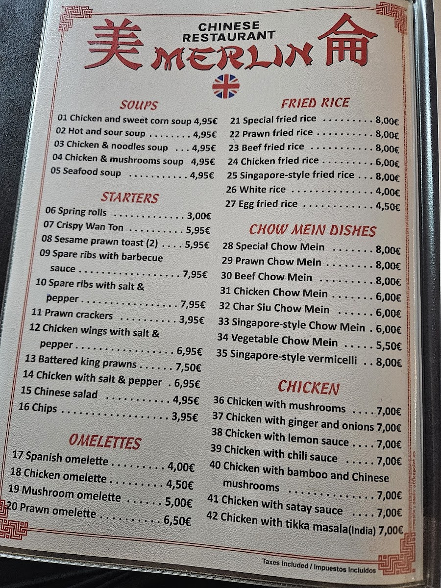 Menu Merlin Hot Buffet1-2
