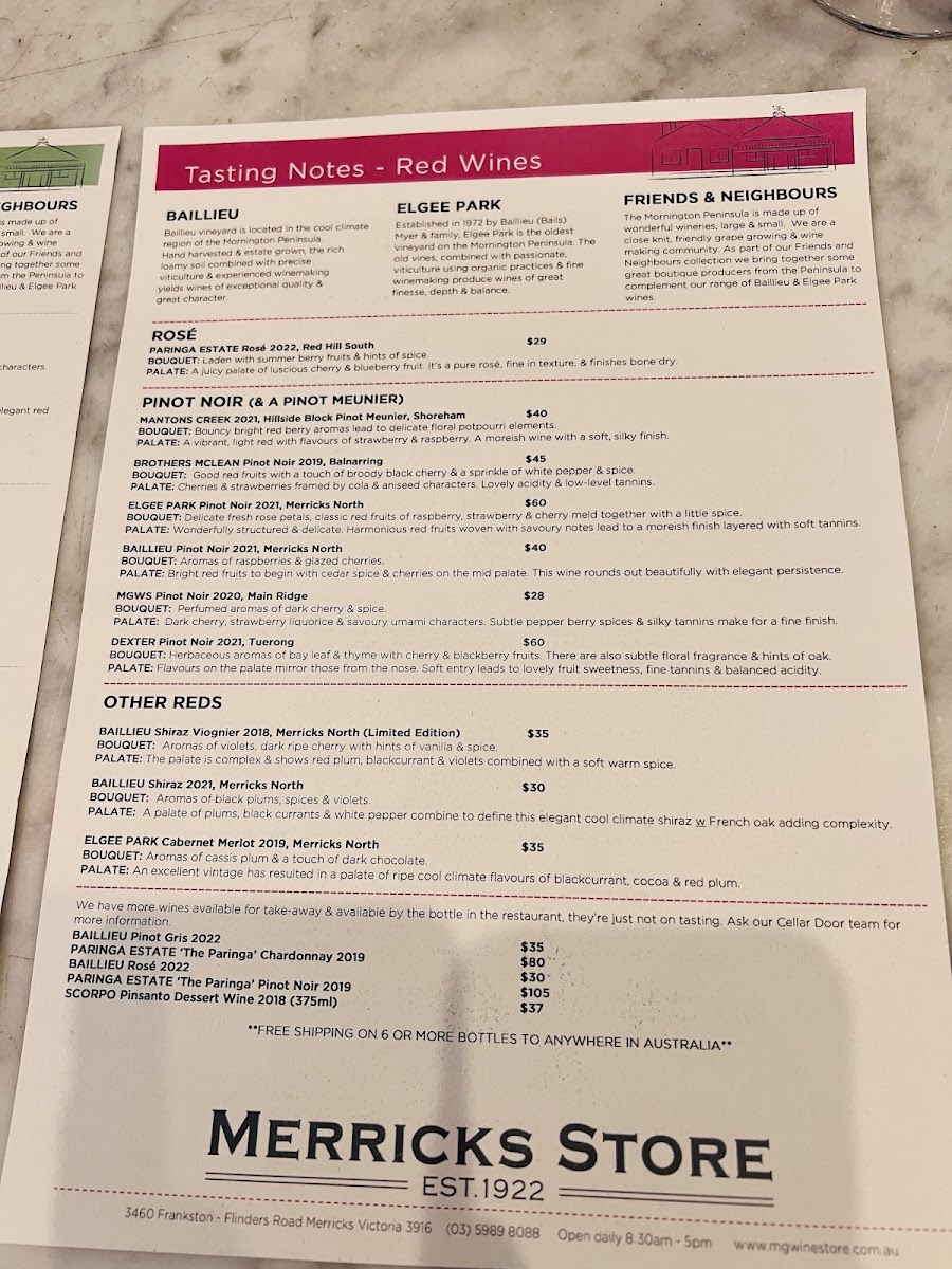 Menu Merricks Store-10