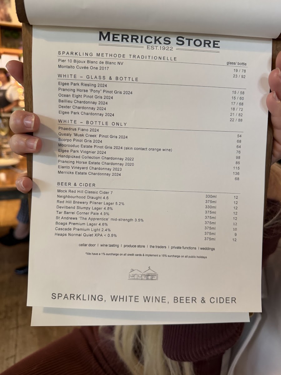 Menu Merricks Store-2